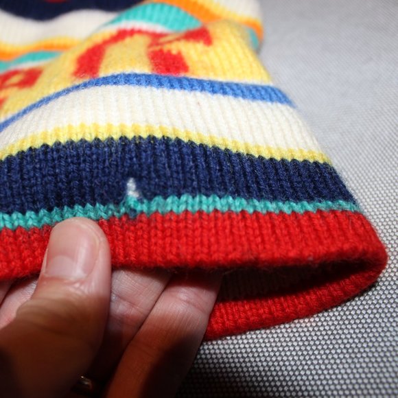 FREE❤️vintage Murray Merkley kids beanie winter wool hat Horus falcon bird motif - Picture 8 of 14